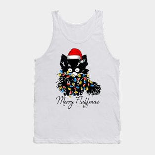 black cat merry fluffmas Tank Top